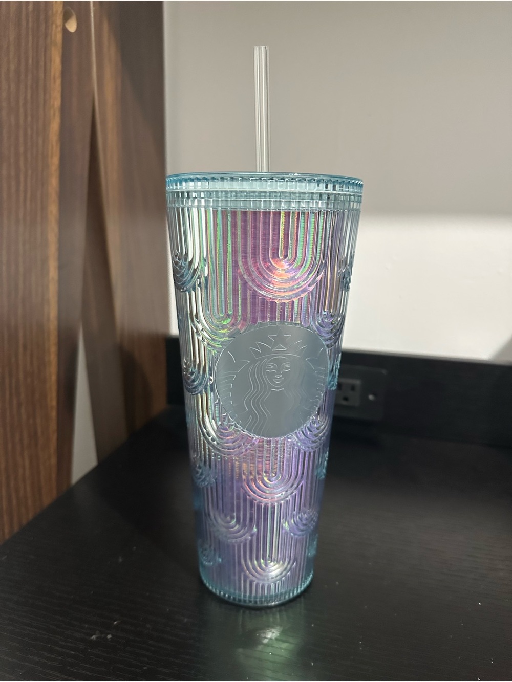 Blue Iridescent Textured Starbucks Tumbler
